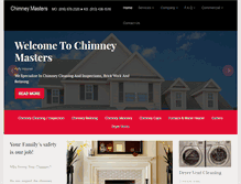 Tablet Screenshot of chimneymasterskc.com